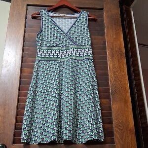Green and Blue Patterned Dress